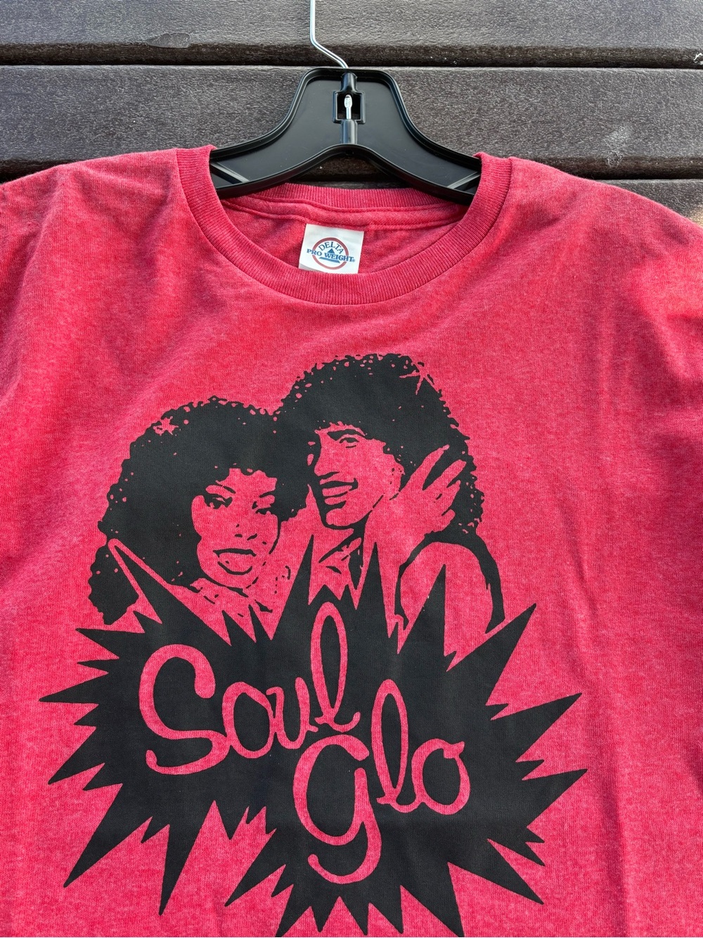 Soul Glo Graphic Tee in Red with Black Print